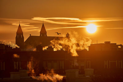 Sunrise on a very frosty morning