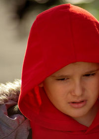 Close-up portrait of boy