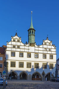 View of building against blue sky