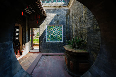 A view of a traditional chinese garden