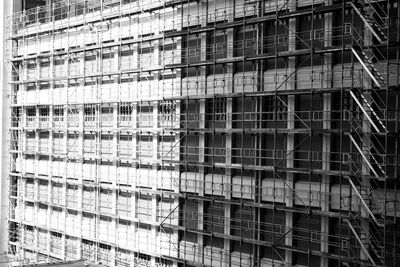 Full frame shot of scaffolding building