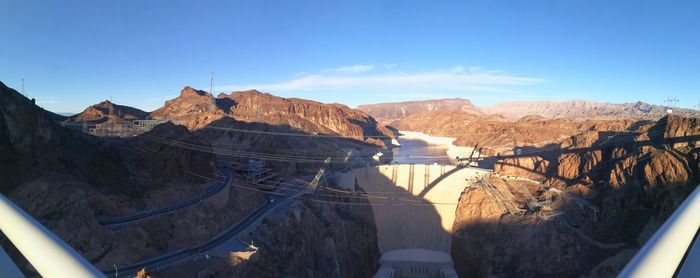 High angle view of dam