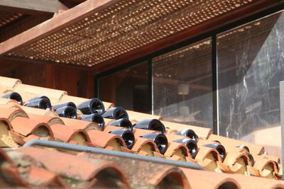 High angle view of roof outside building