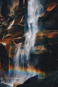 Scenic view of waterfall