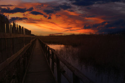 Sunset on the massaciuccoli lake