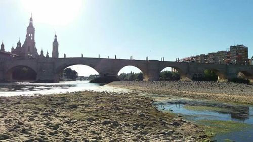 Bridge over river in city