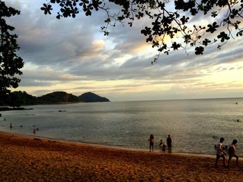 Tourists enjoying at beach