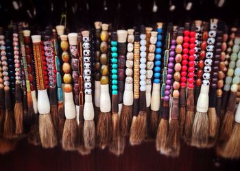 Close-up of multi colored pencils