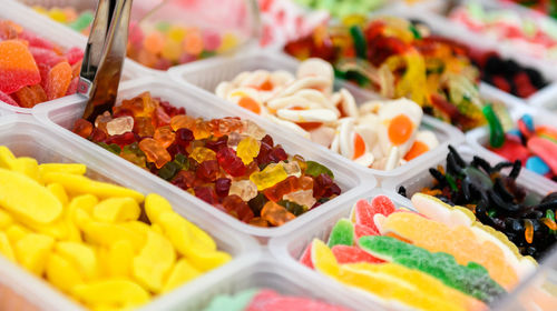 Close-up of mixed sweets for sale