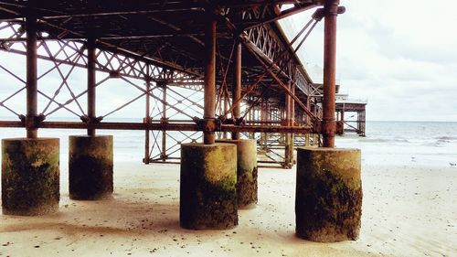 View of bridge over sea against sky