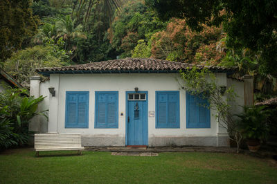 Built structure with trees in background