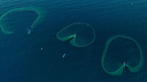 High angle view of beach