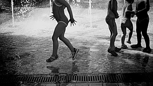 Reflection of woman in water