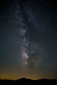 Night sky with the milky way and stars in california desert