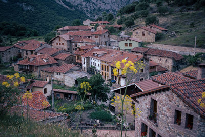 High angle view of townscape