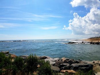 Scenic view of sea against sky