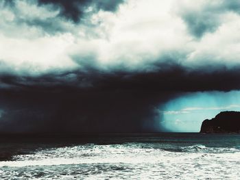 Storm clouds over sea