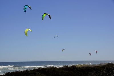 Parachute over sea