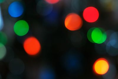 Defocused image of illuminated lights