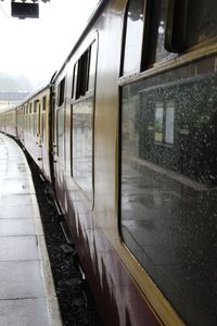 Train at railroad station platform