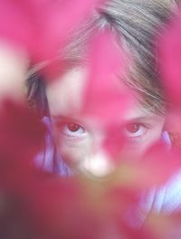 Close-up of girl looking at camera