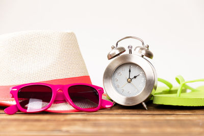 Close-up of sunglasses on table