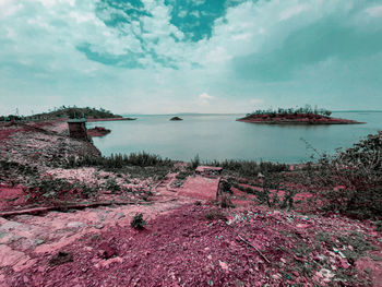 Scenic view of sea against sky