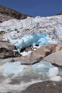 Nigardsbreen glacier with tourists