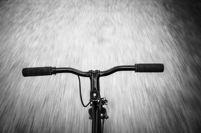 Bicycle parked on street