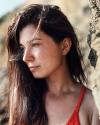 Close-up portrait of woman