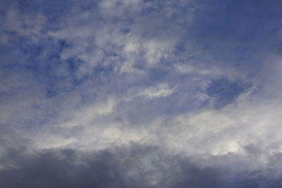 Low angle view of clouds in sky