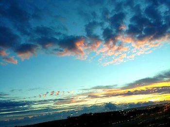 Scenic view of sky during sunset