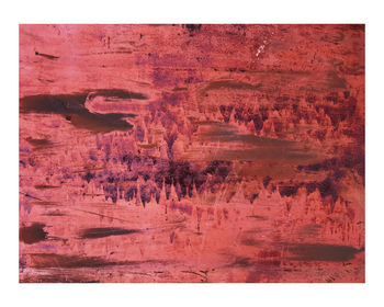 View of red landscape against the sky