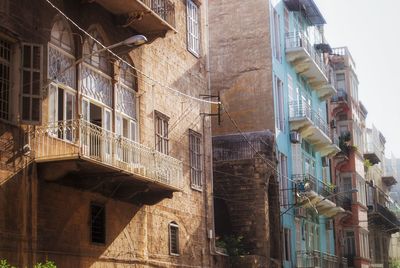 Low angle view of residential buildings