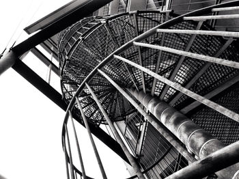 Low angle view of spiral staircase