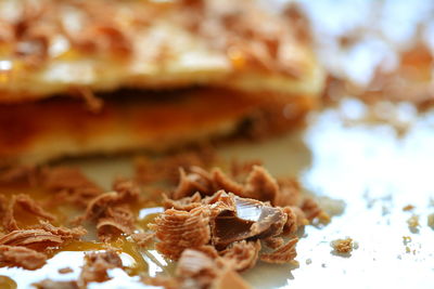 Close-up of food on table