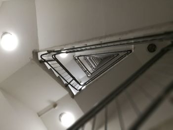 Low angle view of illuminated staircase