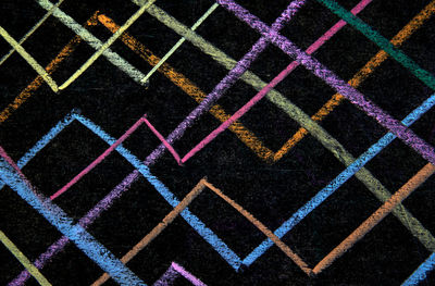 Full frame shot of multi colored pattern on tiled floor