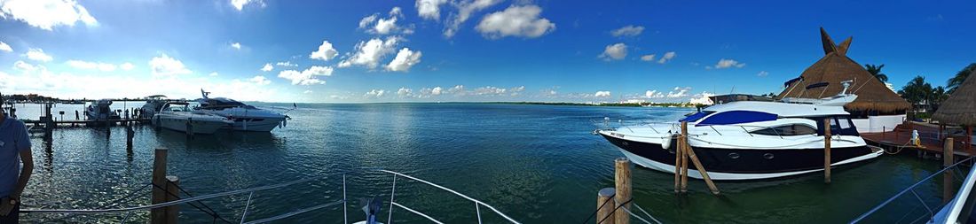 Panoramic view of sea against sky