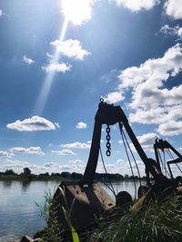 Low angle view of water against sky