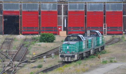 Train on railroad track