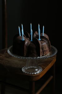 Close-up of illuminated light