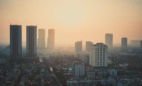 Skyscrapers in a city