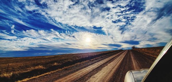 Panoramic view of road against sky