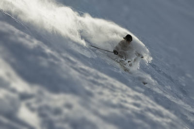 Person skiing on snow