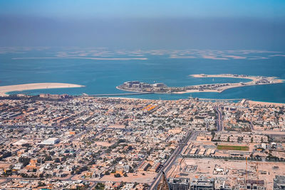 Amazing dubai skyline view from above, uae.