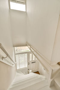 Low angle view of spiral staircase