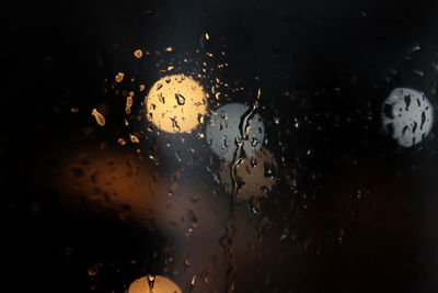 Full frame shot of wet glass