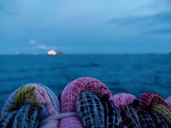 Close-up of pink sea against sky