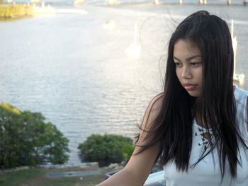 Portrait of young woman